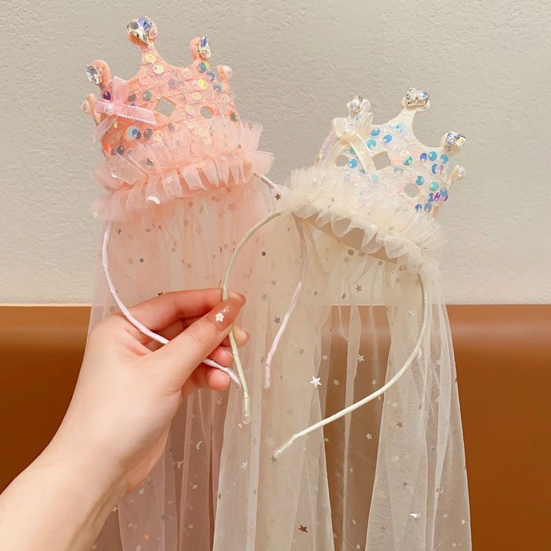 Glitter Tablecloth - Tiara de Princesa com Véu, Acessórios