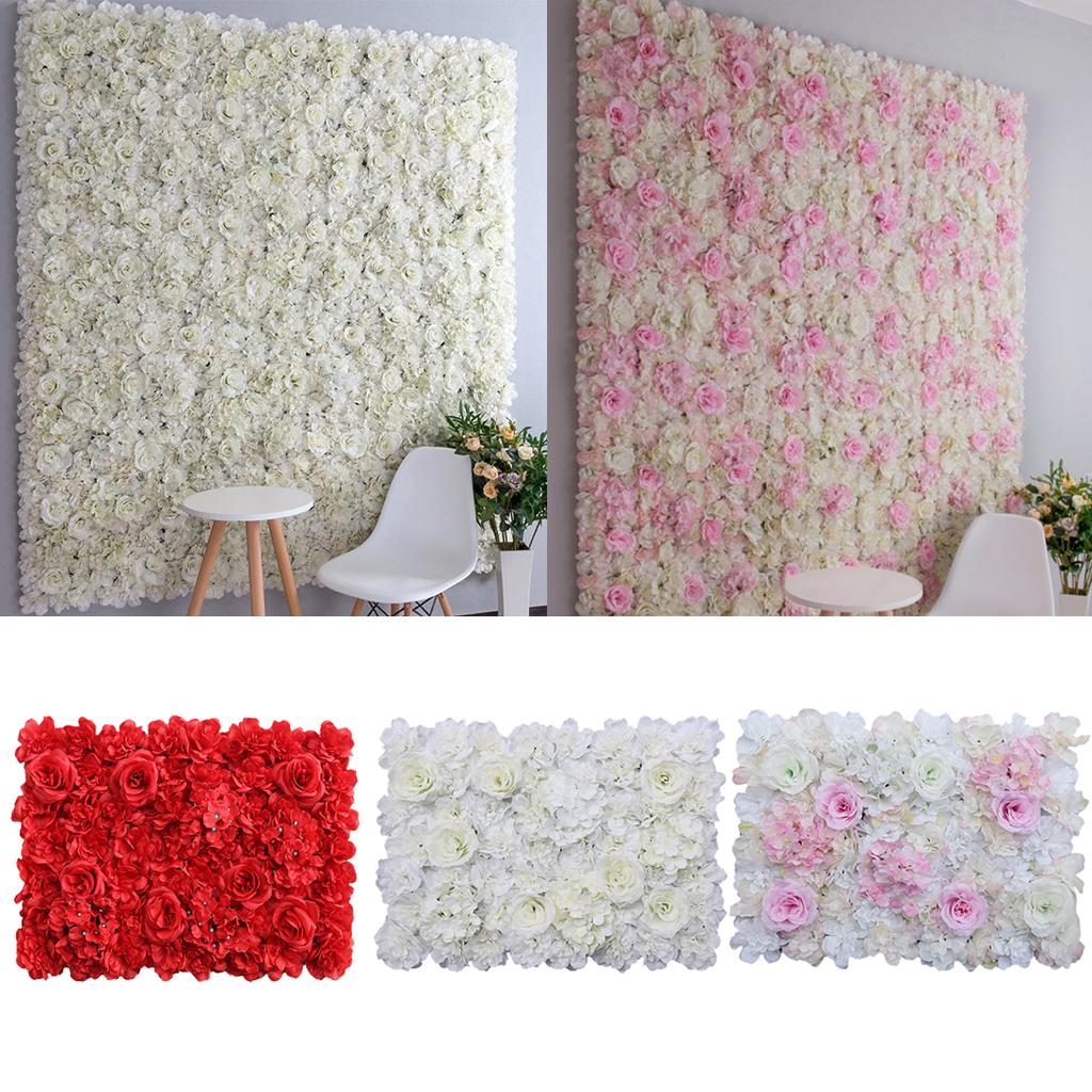Flower Wall Panel - Painéis de painel de flores artificiais