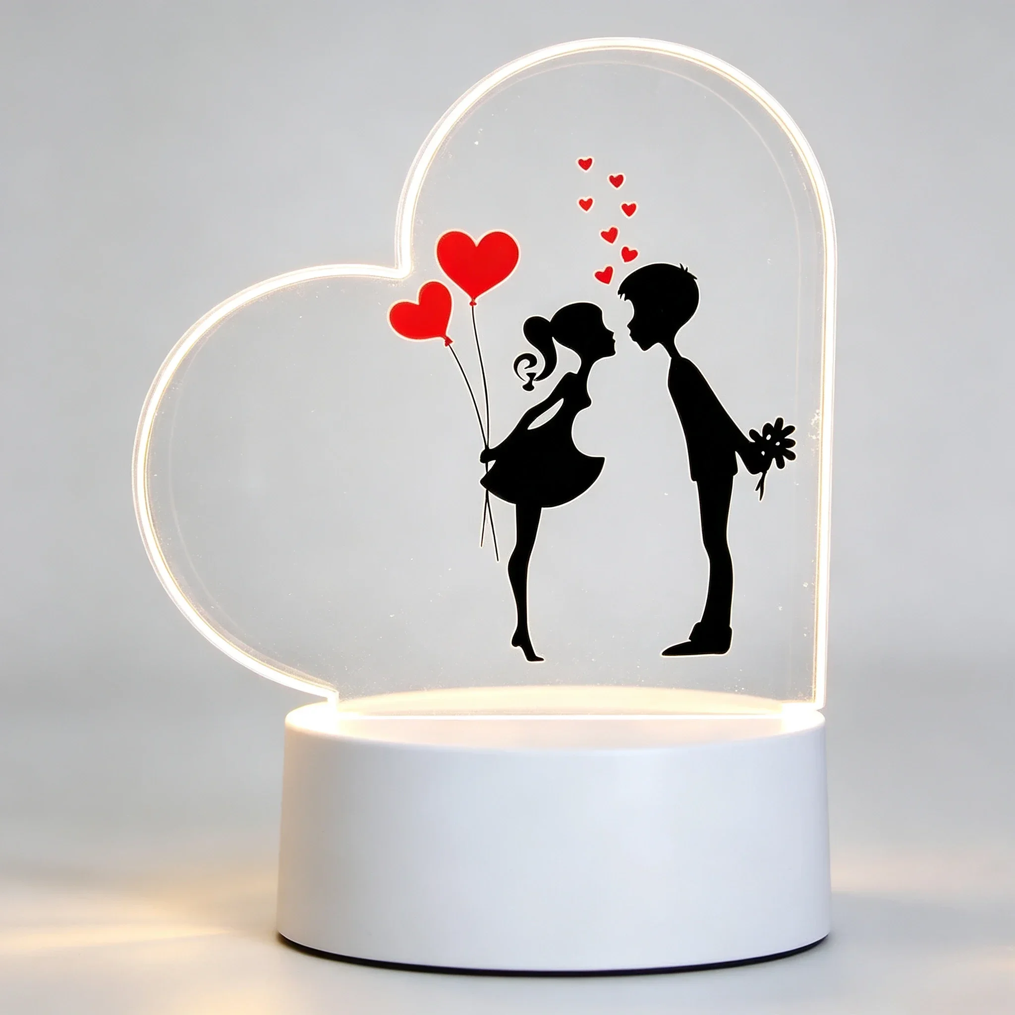 Led Balloon Light - Lâmpada Noturna 3D de Acrílico em