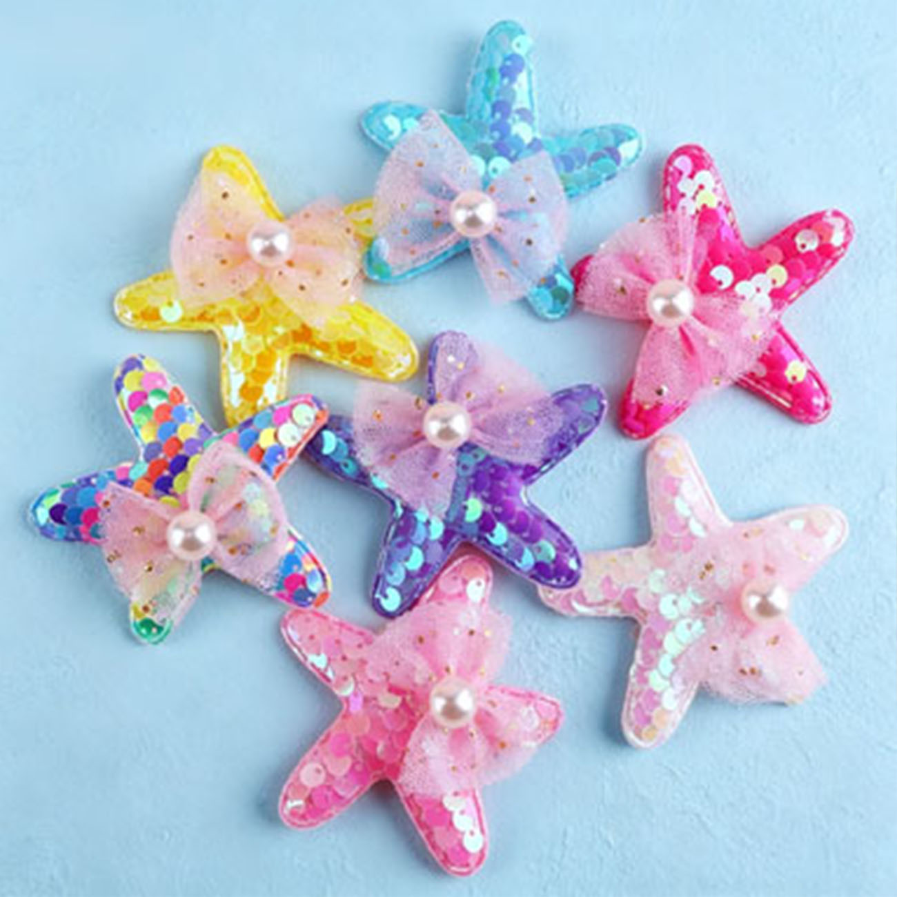 Glitter Tablecloth - 1/7PCS Presilhas de Cabelo de Sereia