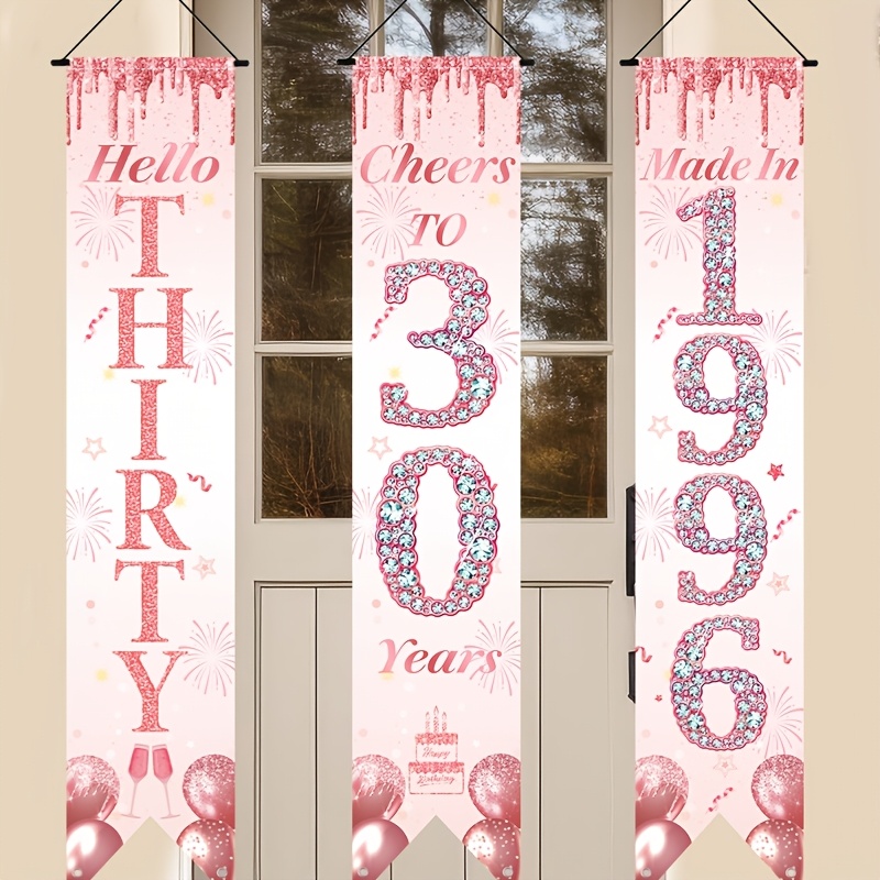 Party Banner Gold - Conjunto de Banner de Porta 2D