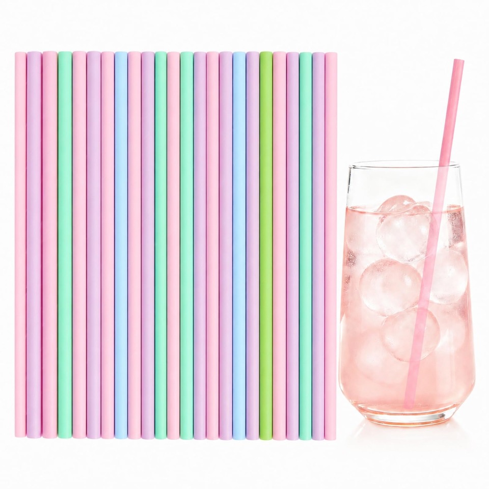 25/50/100PCS Canudos de Papel  - Paper Straw Color avaliação e preço