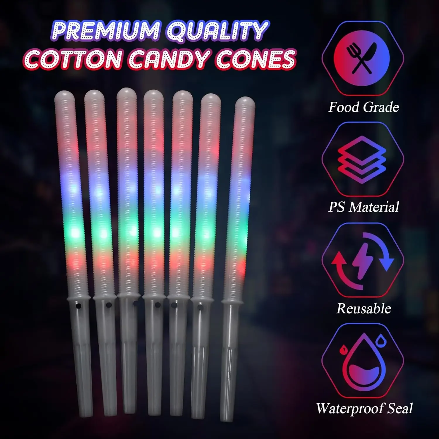 10/30 peças de Cones de Algodã - Cotton Candy Cone avaliação e preço