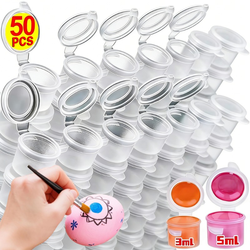 10/30/50PCS Potes de Tinta Vaz - Plastic Cup 50Pcs avaliação e preço