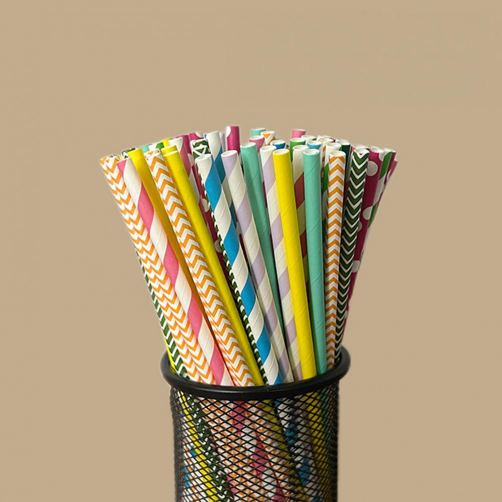 100 Canudos Descartáveis Color - Paper Straw Color avaliação e preço