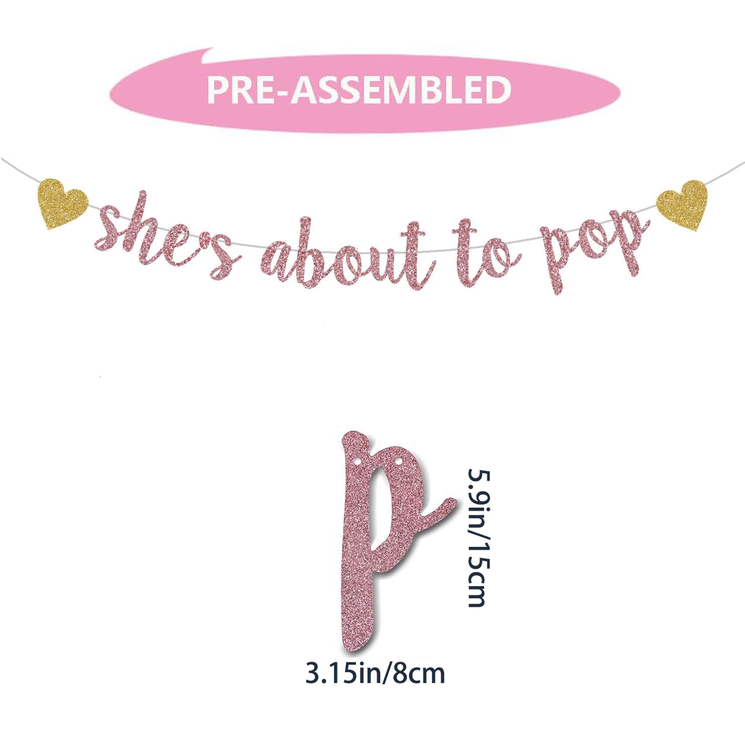 Banner 'Ela Está Pronta para R - Party Banner Gold avaliação e preço