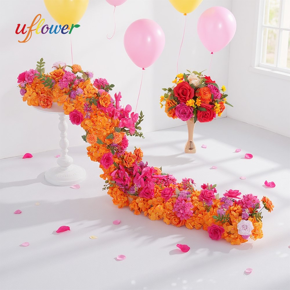 Uflower 1/2m laranja rosa hort - Flower Wall Panel avaliação e preço
