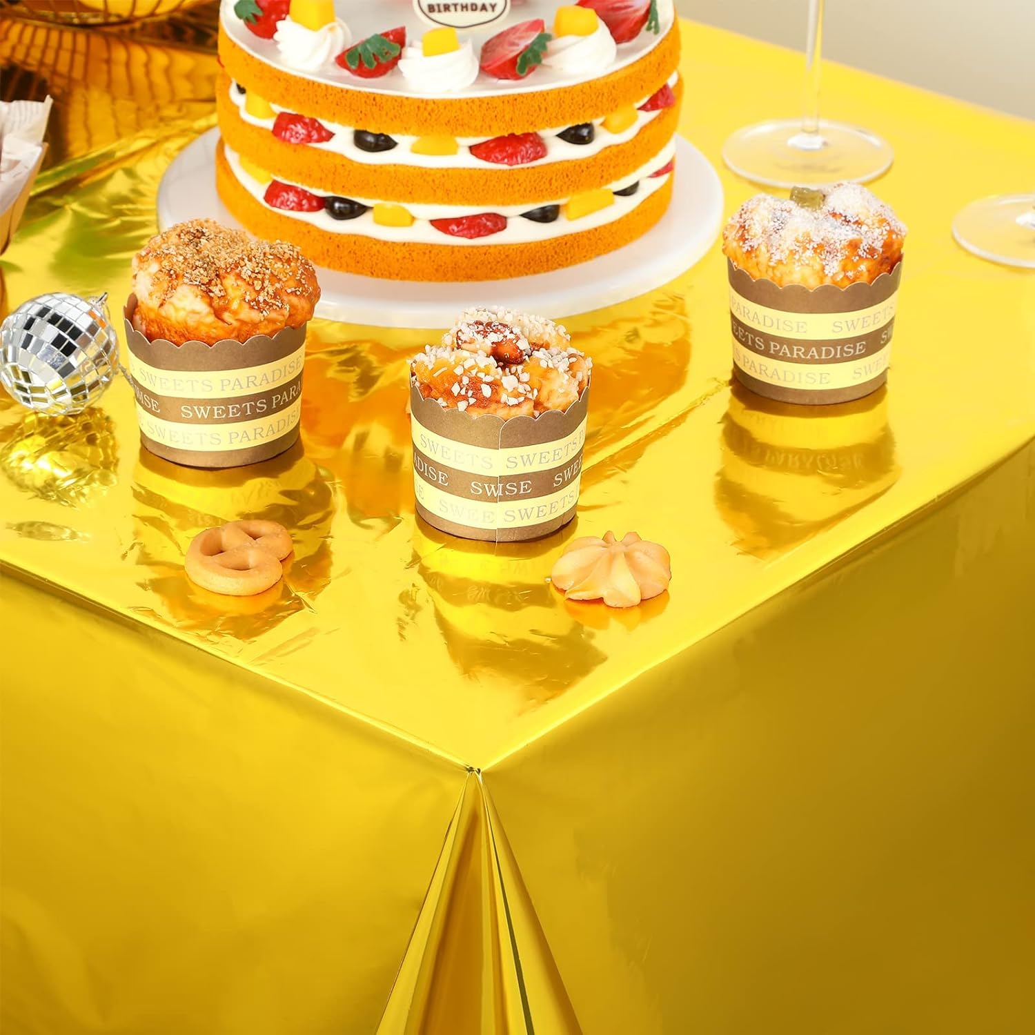 Toalha de mesa descartável com - Table Cloth Disposable avaliação e preço