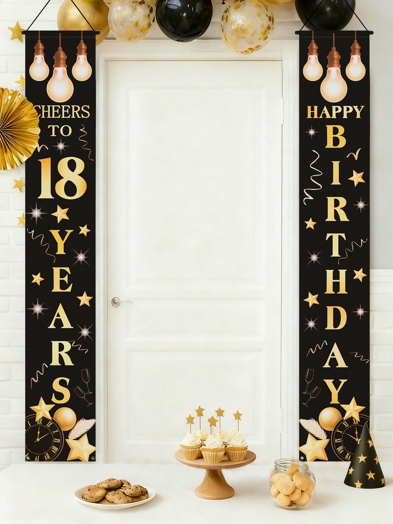 1 par de banners de comemoraçã - Party Banner Gold avaliação e preço