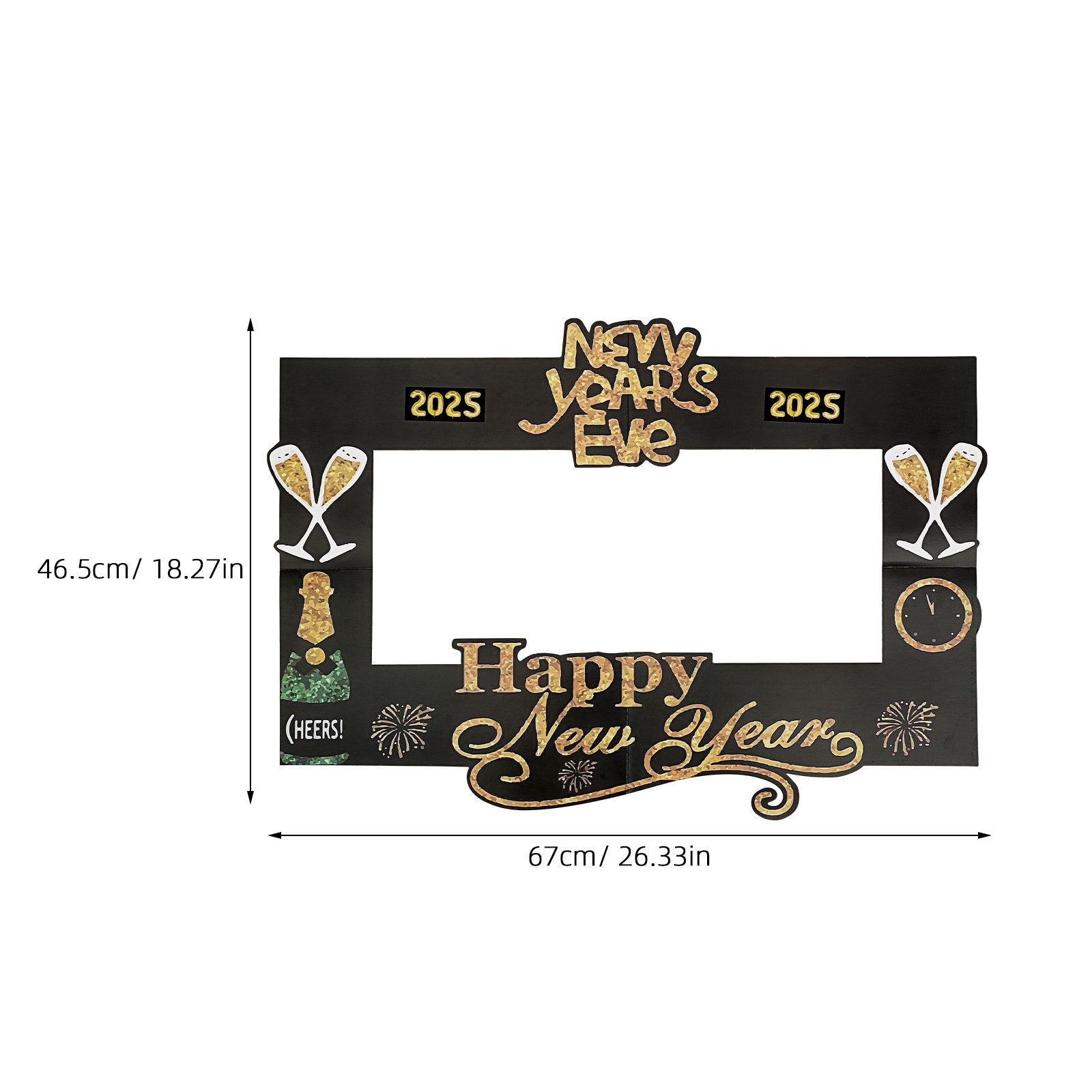 2025 Novo Ano: Adereço Fotográ - Photo Booth Frame avaliação e preço