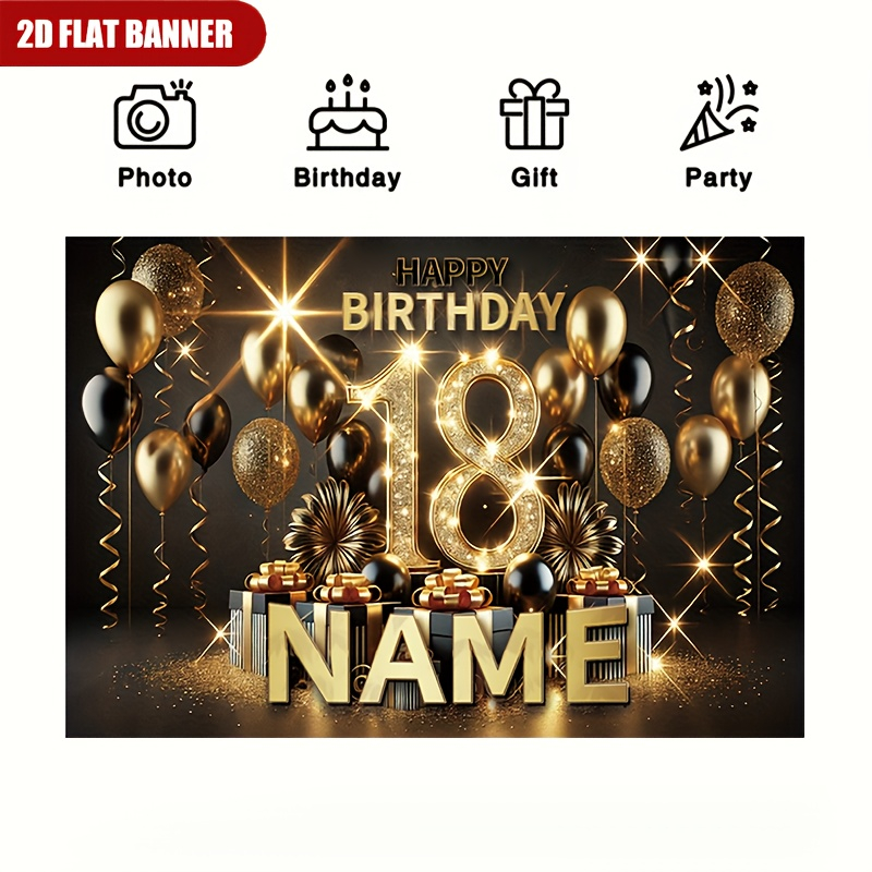 1 peça de Decoração de Festa c - Party Banner Gold avaliação e preço