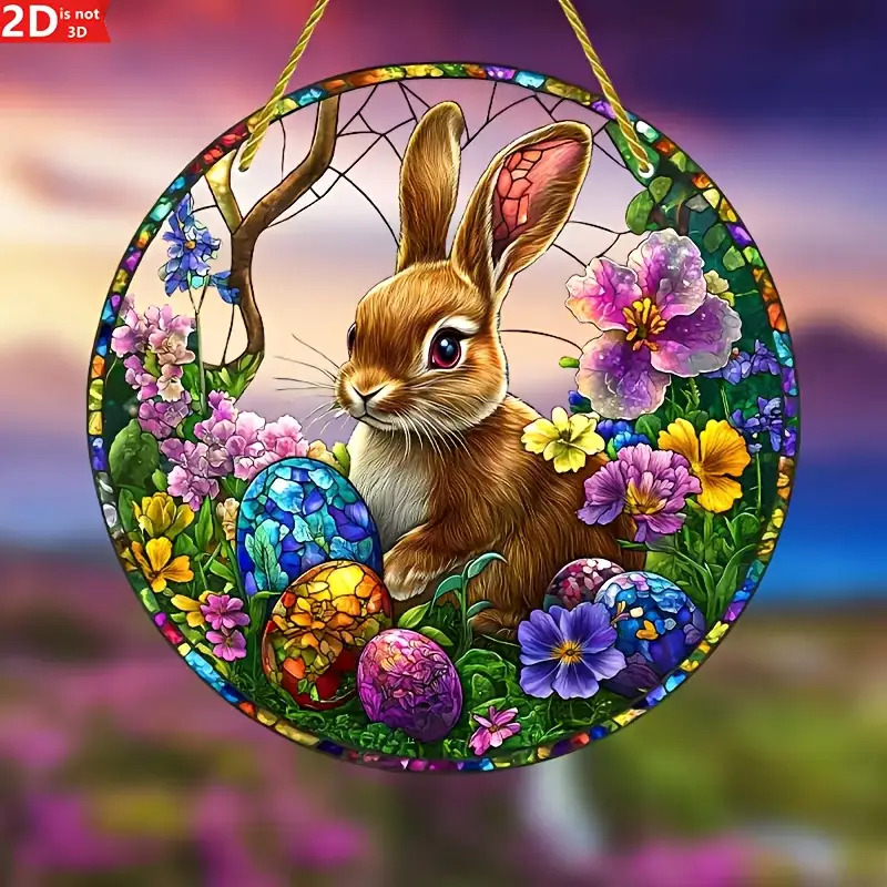 2 pçs coelho de páscoa manchad - Flower Wall Panel avaliação e preço