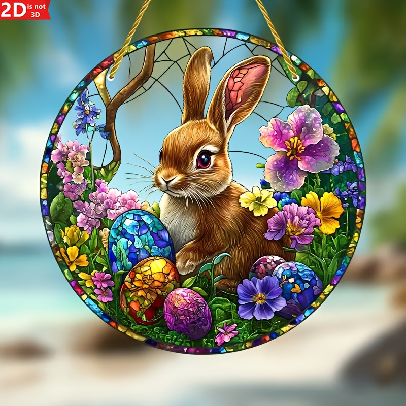 2 pçs coelho de páscoa manchad - Flower Wall Panel avaliação e preço