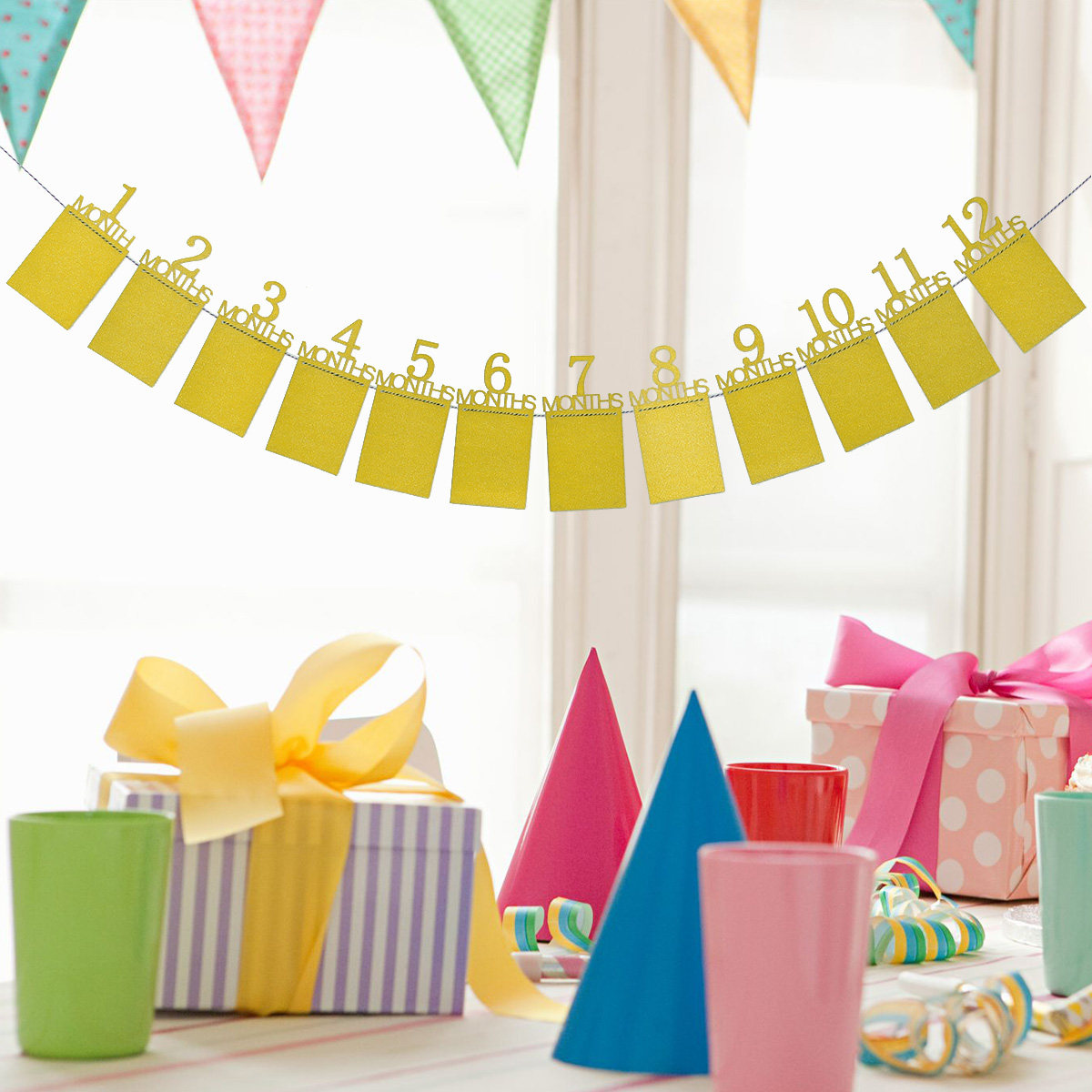 12 peças de banner de parede p - Party Banner Gold avaliação e preço